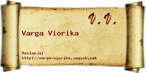 Varga Viorika névjegykártya